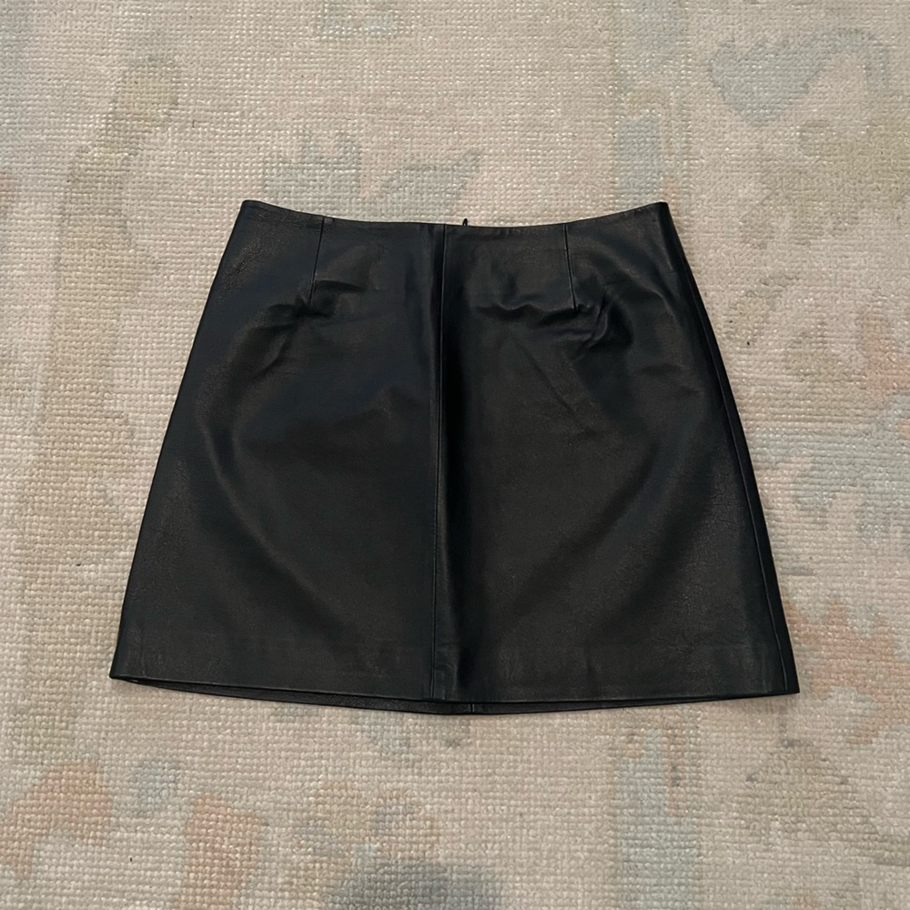BB Dakota Black Leather Skirt